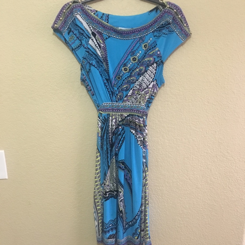 Blue Patterned Dress